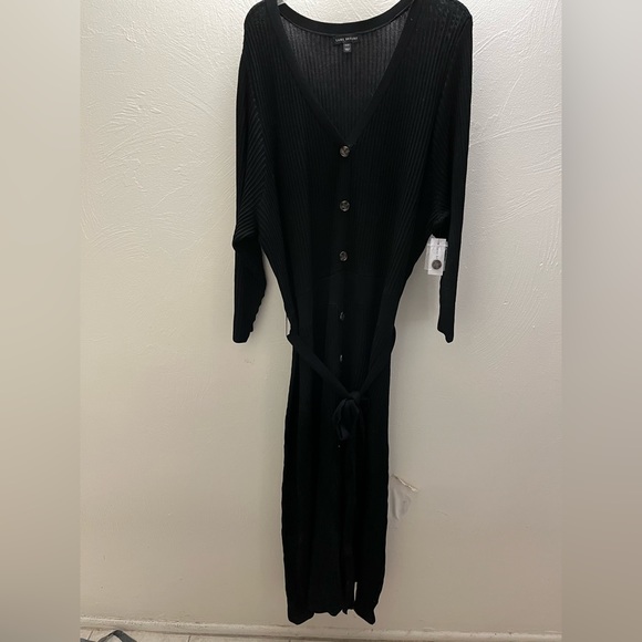 NWT Lane Bryant Black, button down Maxi Sweater Dress in 22/24. - Picture 4 of 8